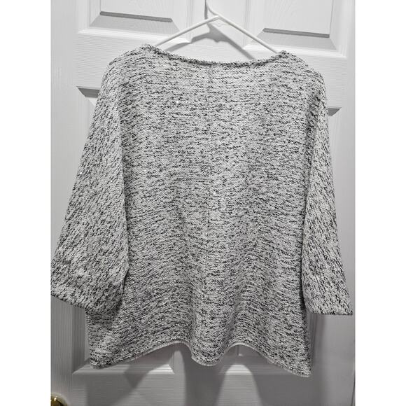 Chicos Black White Pullover Sweater SKU 182 Size 2 Size L Large - Picture 6 of 10